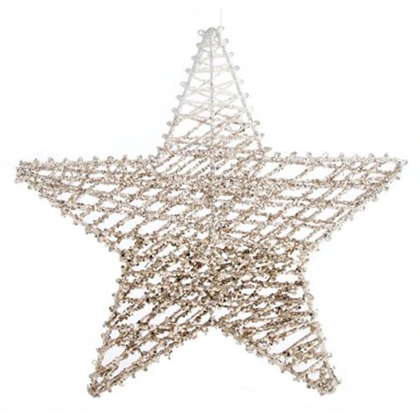 Χριστουγεννιάτικο Αστέρι Χρυσό Οροφής με Νήμα (25cm)